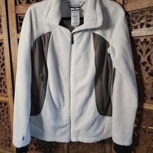 Columbia Women's White and Black Ski Jacket